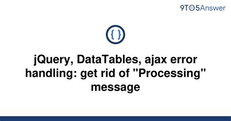 datatables ajax error handling